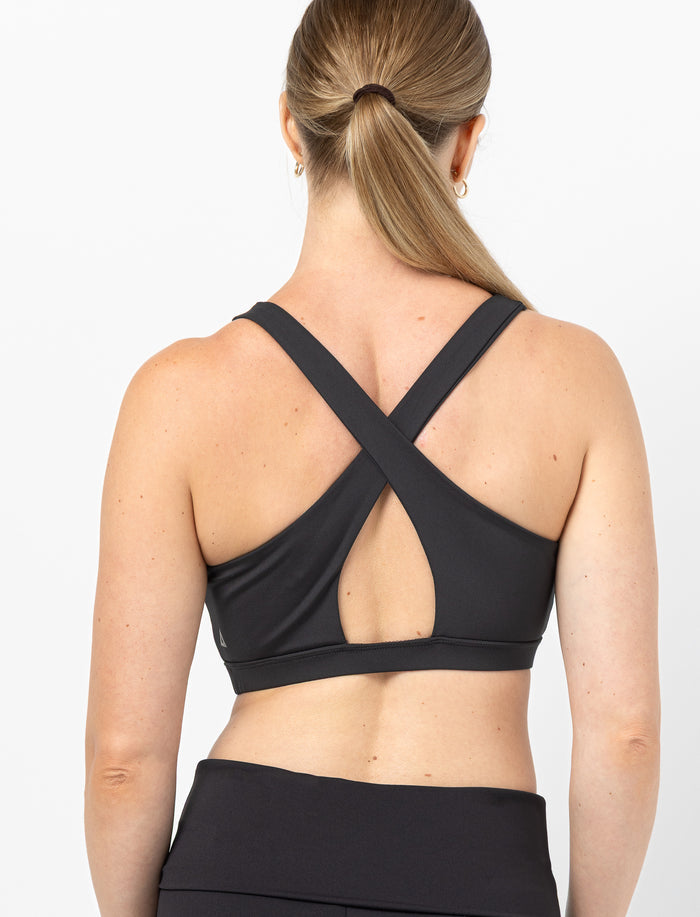Soutien-gorge de sport croisé au dos pour femme