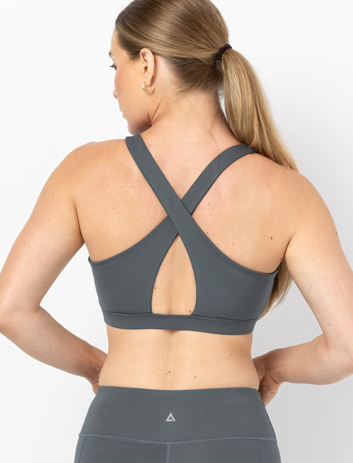 Soutien-gorge de sport croisé au dos pour femme