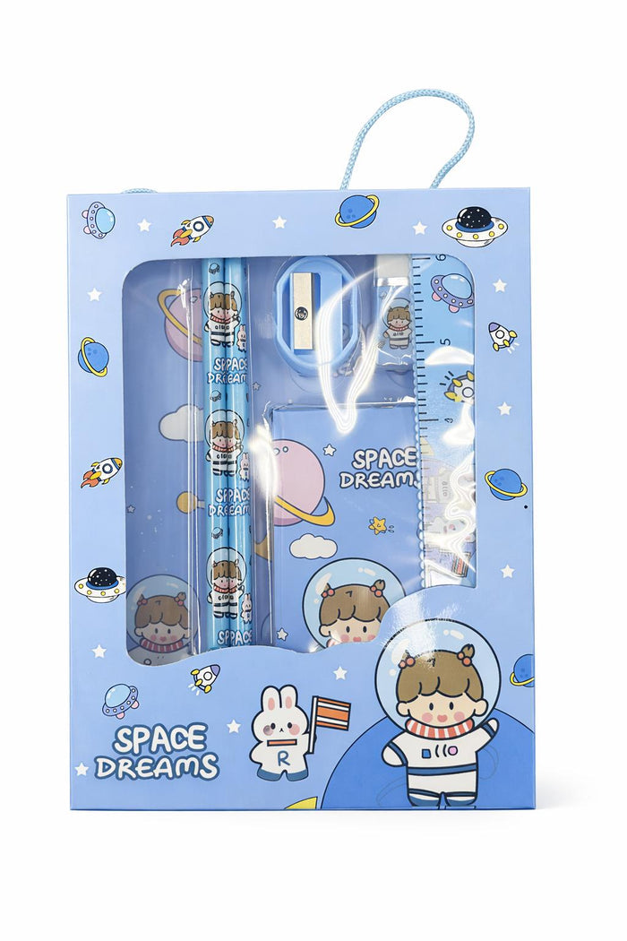 Space Dreams Kids Stationery Gift Set – Blue Astronaut Theme