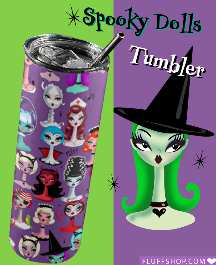 Spooky Dolls Purple • Tall Tumbler 20oz