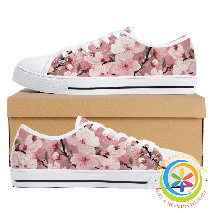 Spring Blossoms Ladies Low Top Canvas Shoes