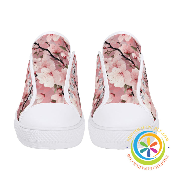 Spring Blossoms Ladies Low Top Canvas Shoes