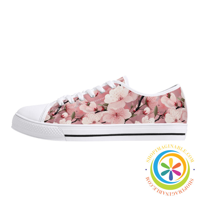 Spring Blossoms Ladies Low Top Canvas Shoes