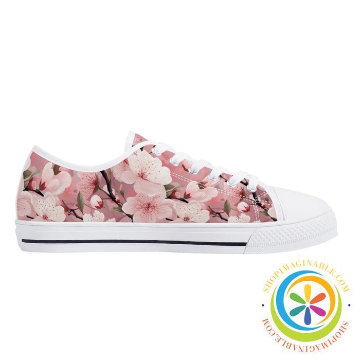 Spring Blossoms Ladies Low Top Canvas Shoes