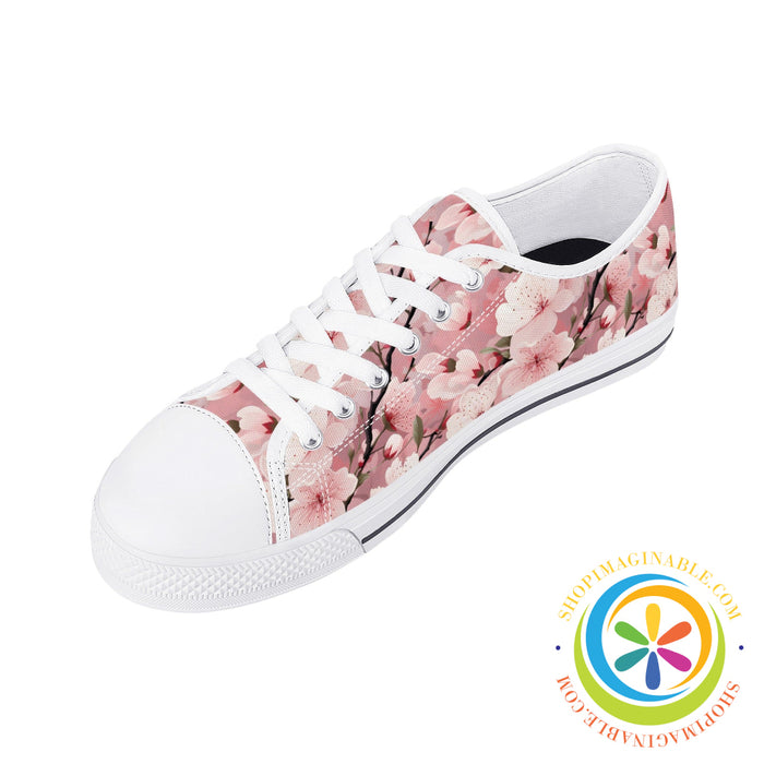 Spring Blossoms Ladies Low Top Canvas Shoes