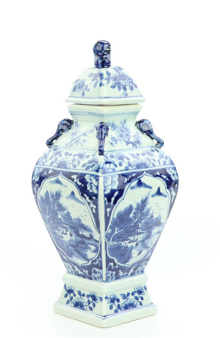 Square Village Scene Jar by The Enchanted Home