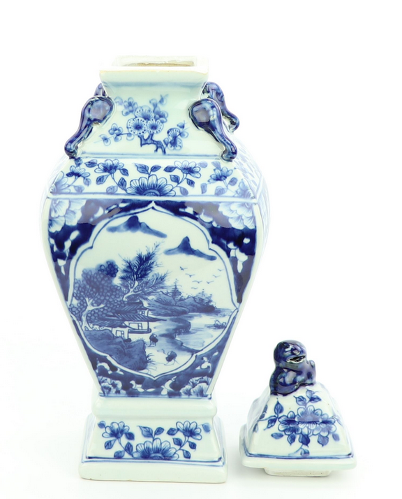 Square Village Scene Jar by The Enchanted Home