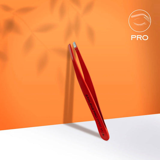 Staleks Eyebrow tweezers EXPERT 11 Type 4 Red (narrow slant) Eyebrow tweezers Staleks