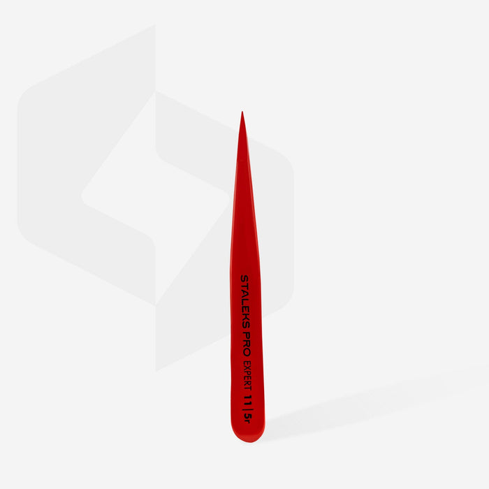 Staleks Eyebrow tweezers EXPERT 11 Type 5 Red (point) Eyebrow tweezers Staleks