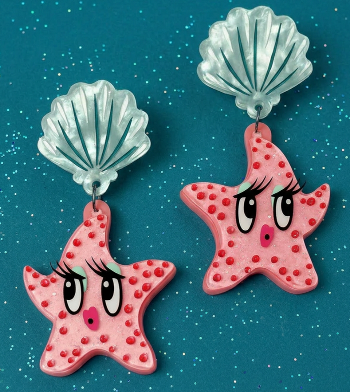 Starfish Starlet Earrings by Miss Fluff x Lipstick & Chrome