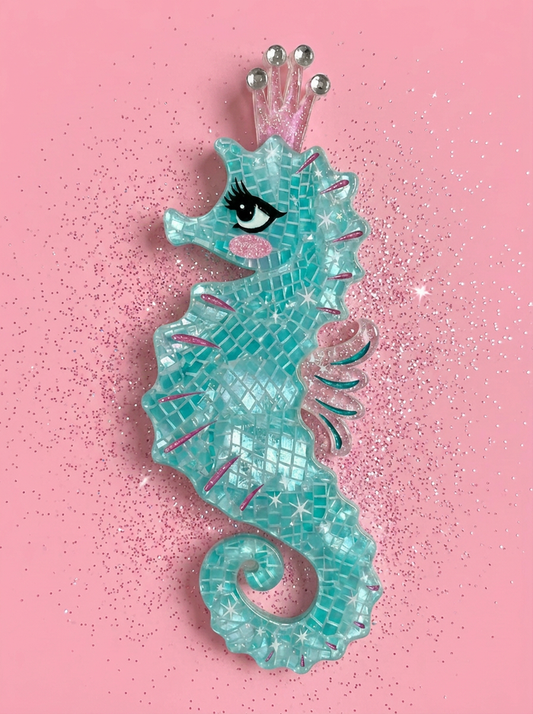 Starla the Seahorse Siren Brooch by Miss Fluff x Lipstick & Chrome