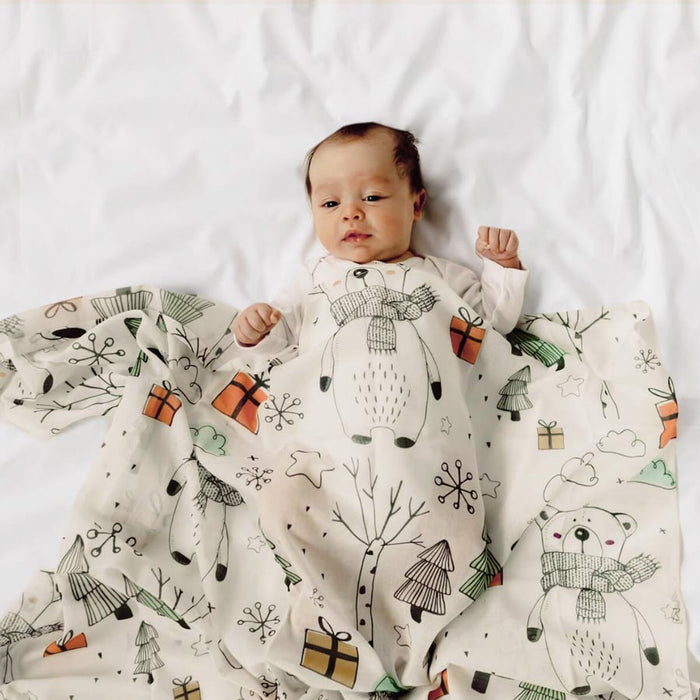 Di Lusso Living Starlight Bear Baby Muslin Swaddle | Koop.co.nz
