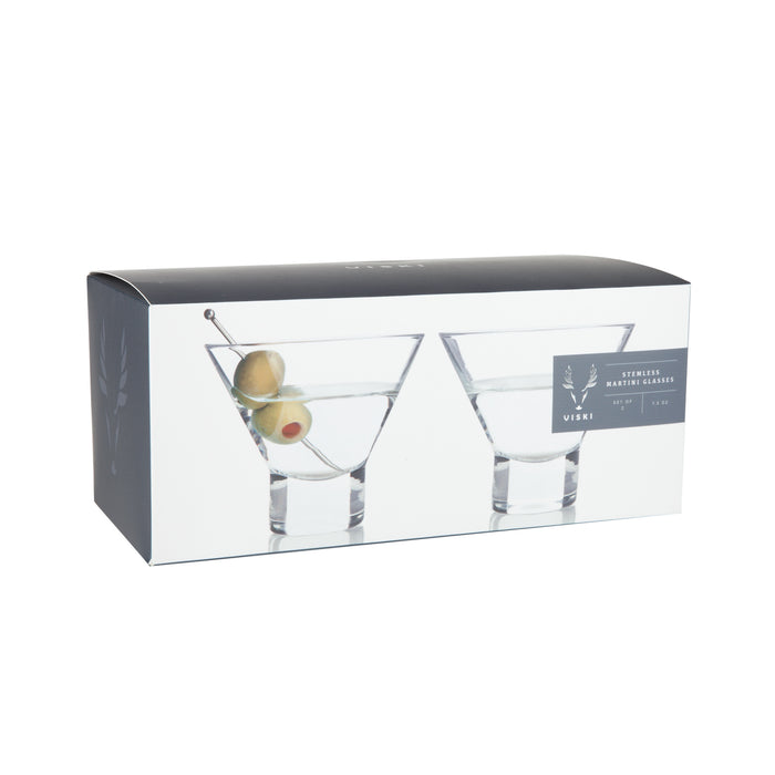 Stemless Martini Glasses Set of 2 - packaging