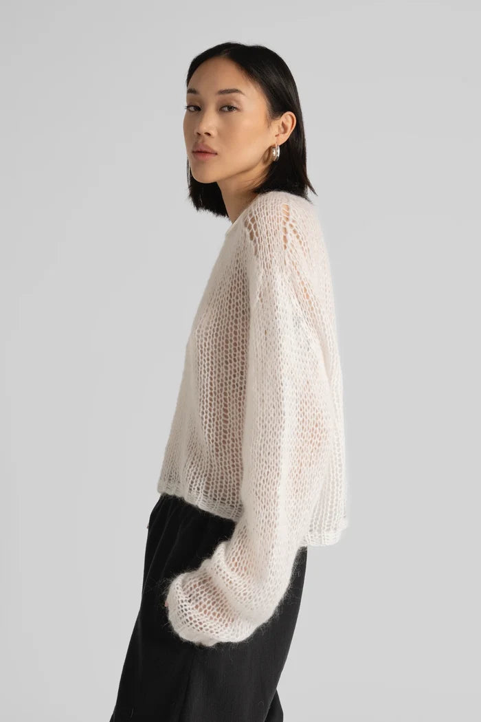 STEPHL Cropped Sweater Off White