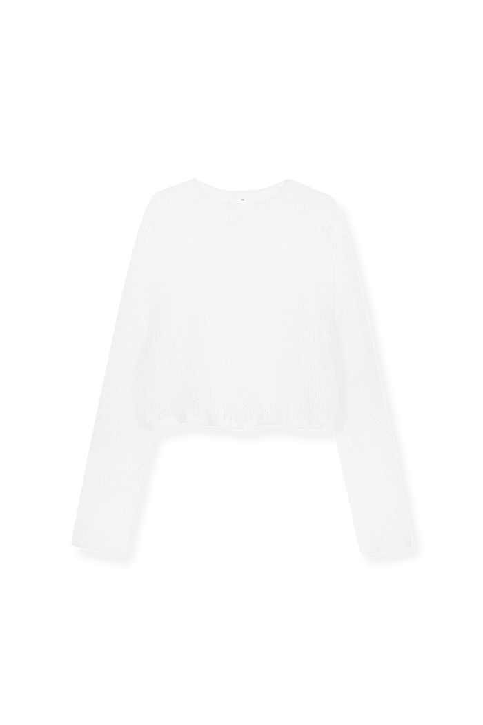 STEPHL Cropped Sweater Off White