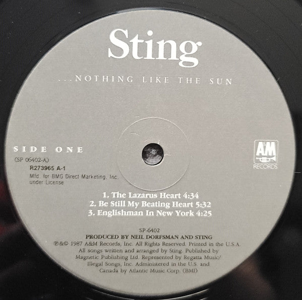 Sting - ...Nothing Like The Sun (LP) [US] 1st (Near Mint (NM or M-))