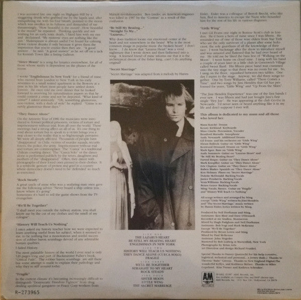 Sting - ...Nothing Like The Sun (LP) [US] 1st (Near Mint (NM or M-))