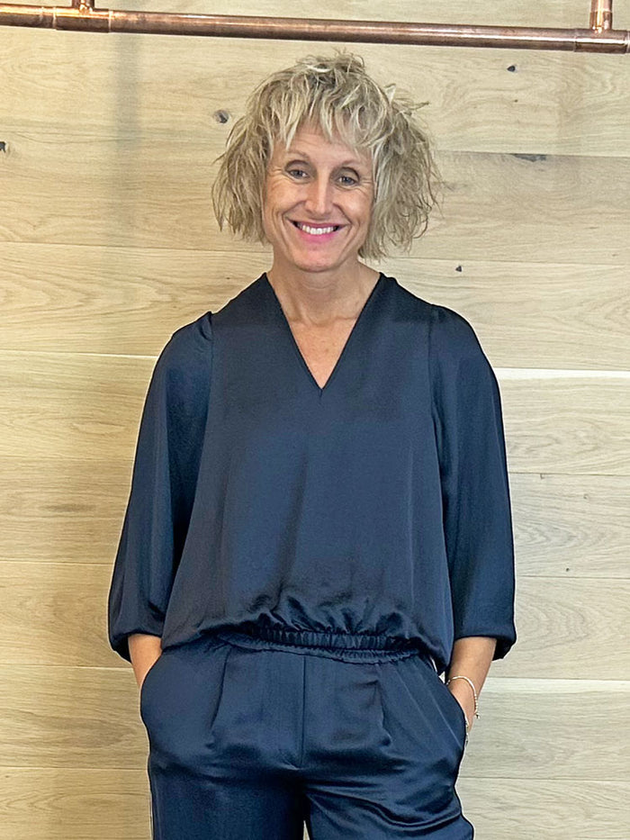 Summum Silky Touch Blouse Midnight Blue