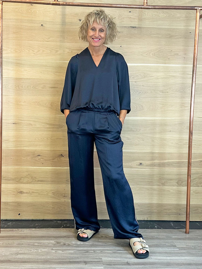 Summum Silky Touch Blouse Midnight Blue