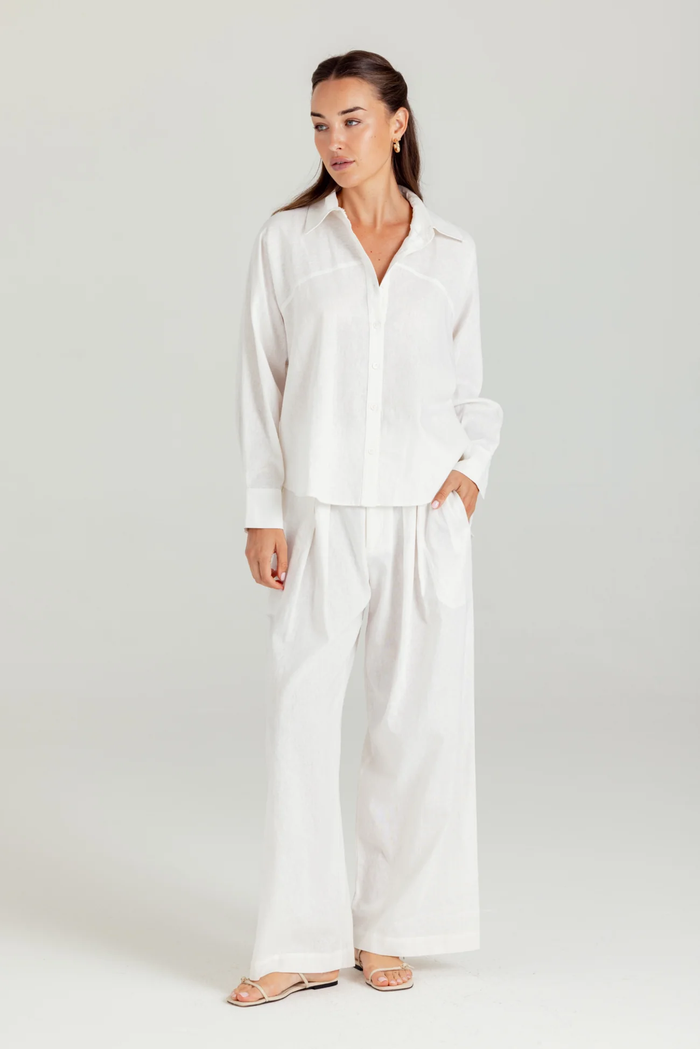 Sundays Solid Linen Adora Shirt