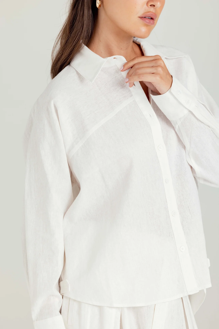 Sundays Solid Linen Adora Shirt