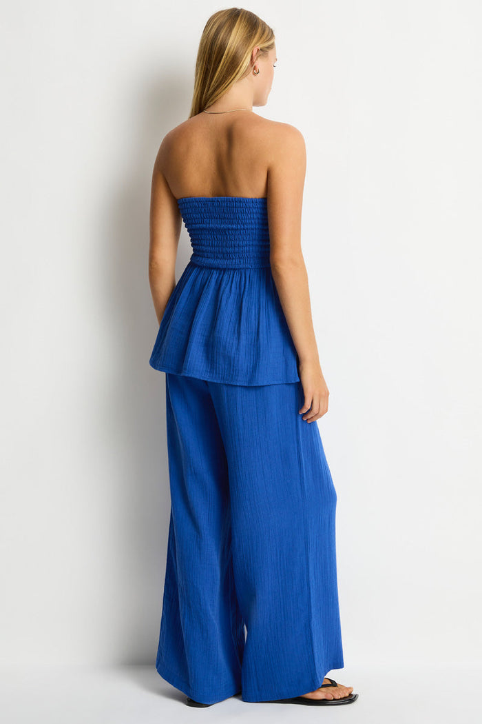 Sunset Shirred Bandeau Top
