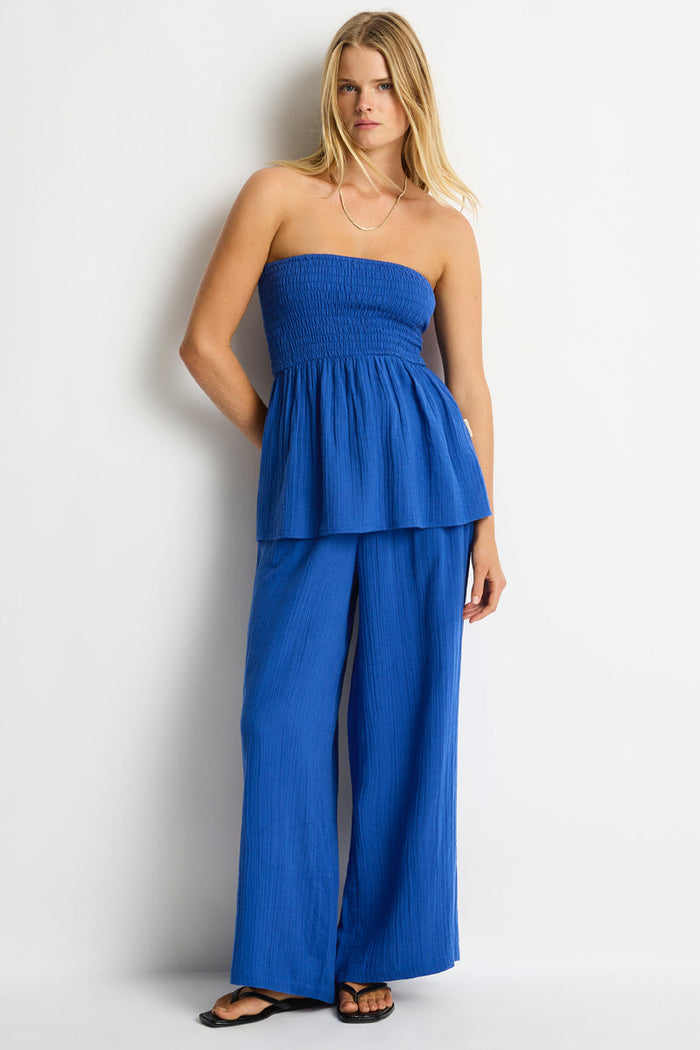 Sunset Shirred Bandeau Top