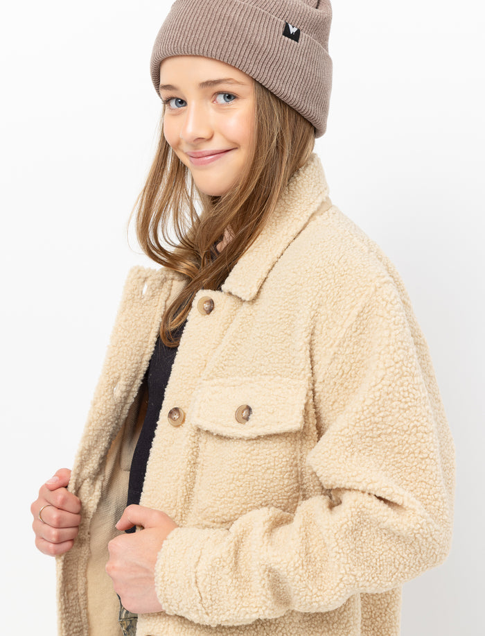 Surchemise en sherpa unie pour ado fille
