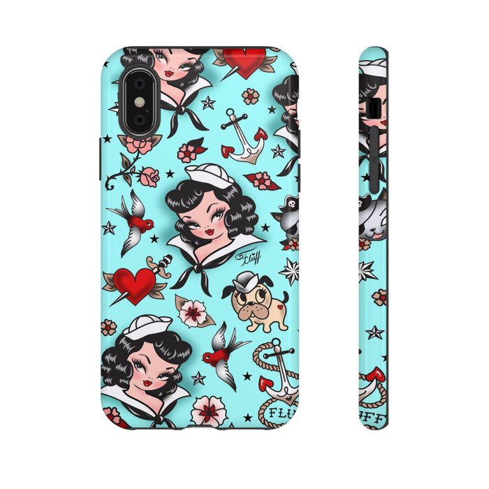Suzy Sailor Girl on Light Blue • Phone Case