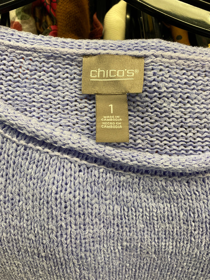 Sweater By Chicos In Purple, Size: M
