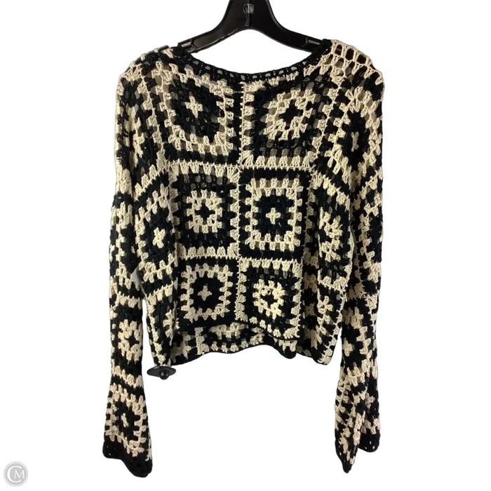 Sweater By Cmc In Black & Tan, Size: S