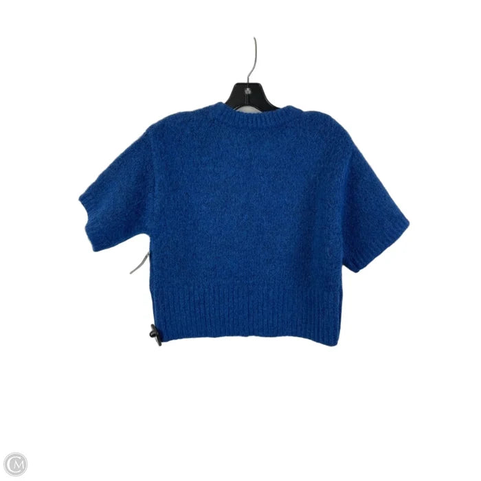 Sweater Short Sleeve By Zara In Blue, Size: S