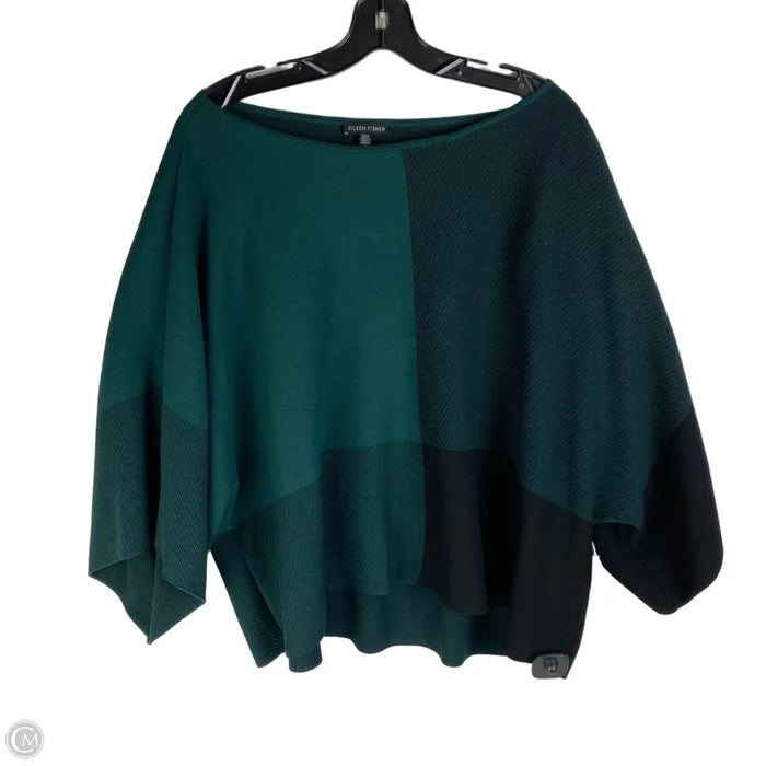 Sweater short sleeve, oversized By Eileen Fisher In Green, Size: Xl