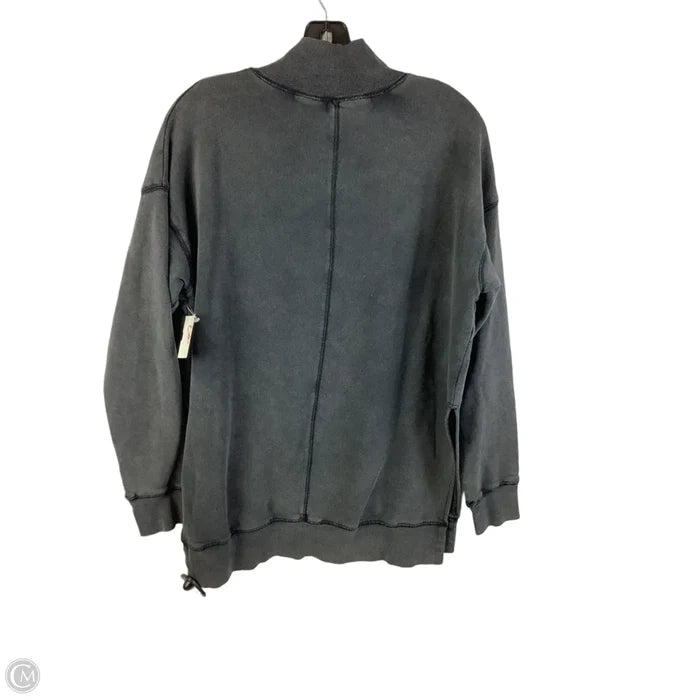 Sweatshirt Collar By Free People In Grey, Size: M