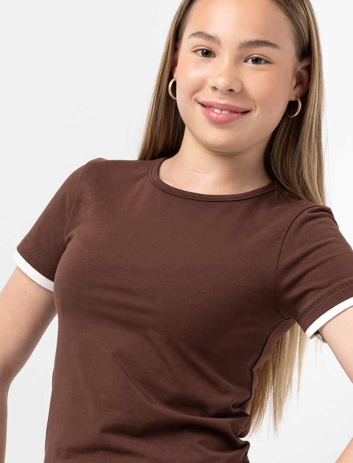 T-shirt à bords contrastants