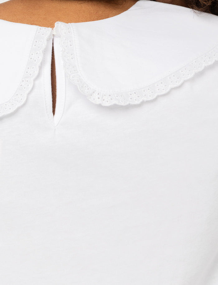 T-shirt à col claudine