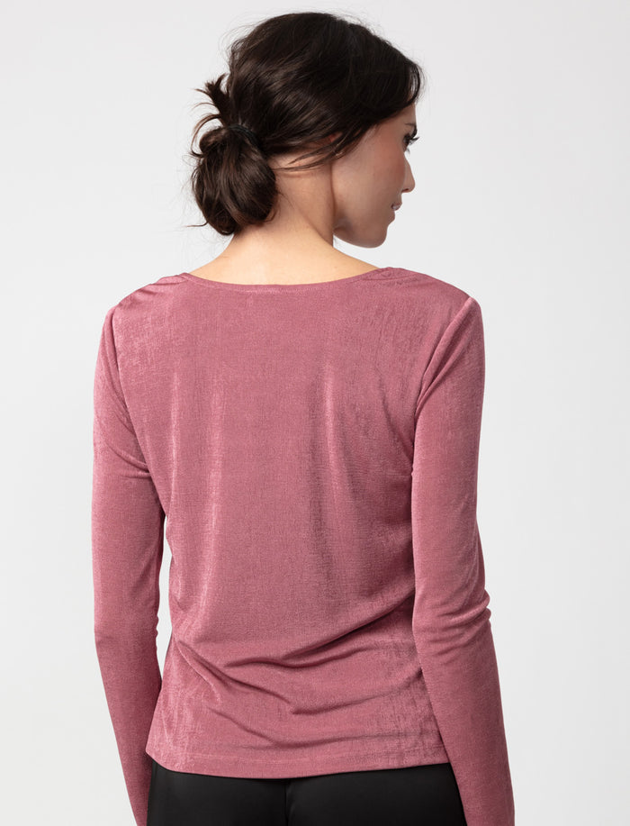 T-shirt à col drapé