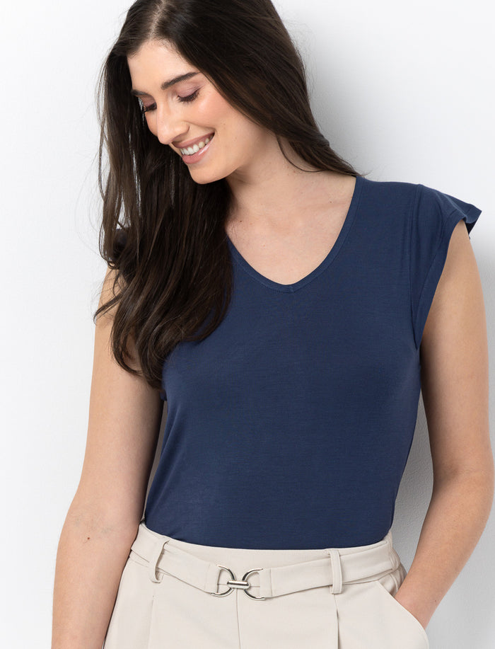 T-shirt à col en V