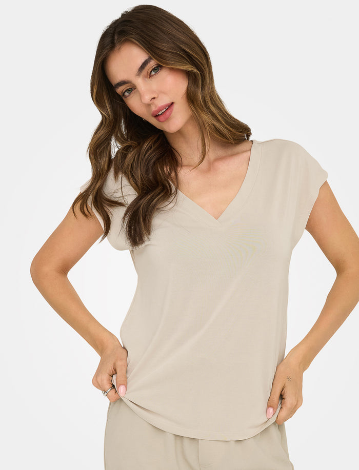 T-shirt à col en V