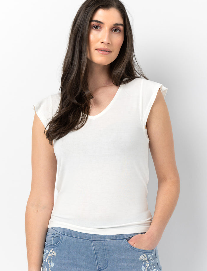 T-shirt à col en V