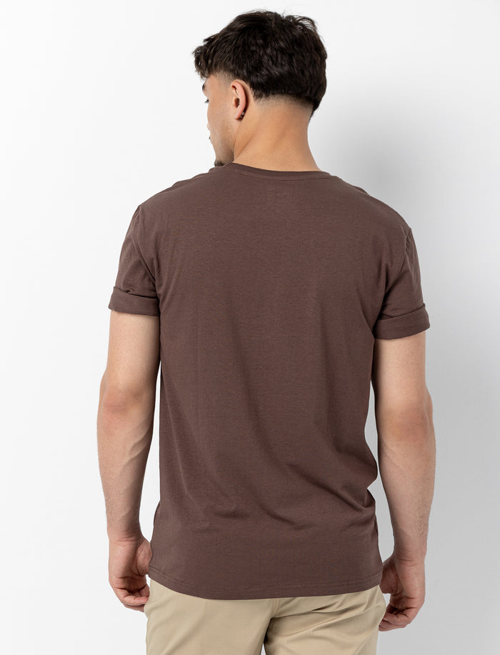 T-shirt à col rond imprimé pour homme