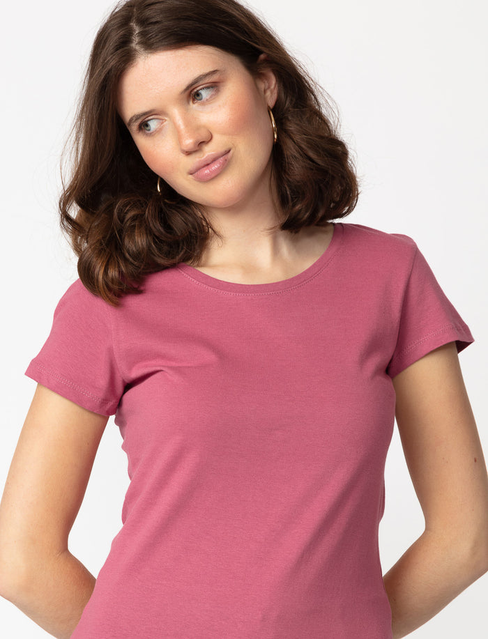 T-shirt à col rond uni