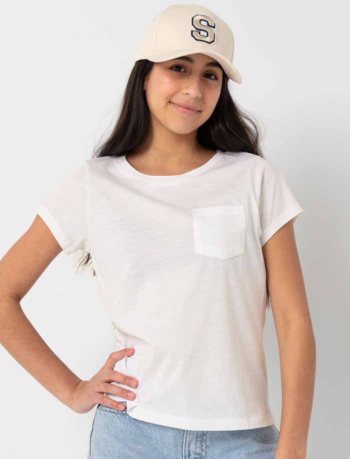 T-shirt à poche uni