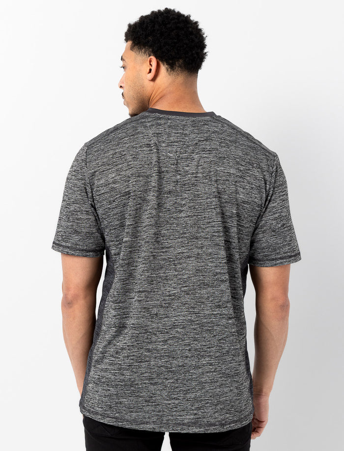 T-shirt avec col V et boutons