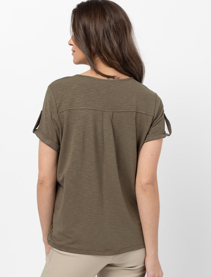 T-shirt avec fermeture éclair