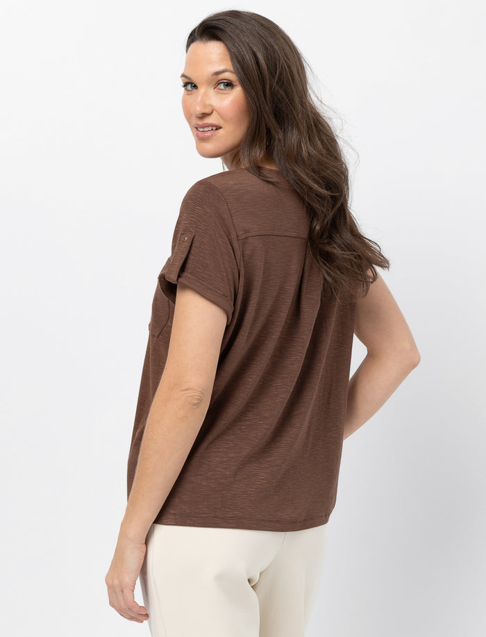 T-shirt avec fermeture éclair