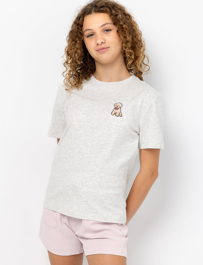 T-shirt avec imprimé de chiot - fille
