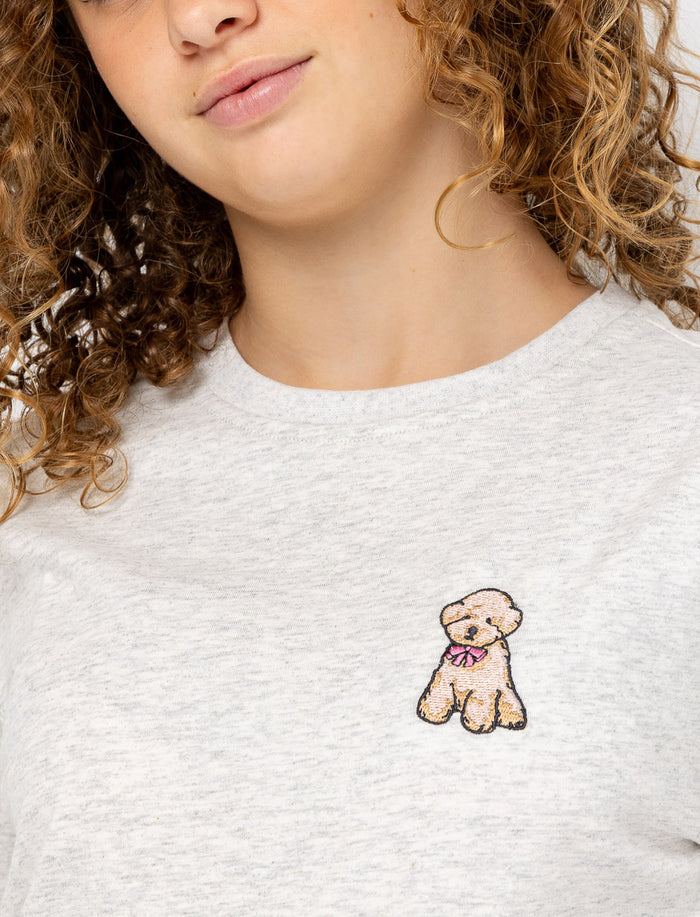 T-shirt avec imprimé de chiot - fille