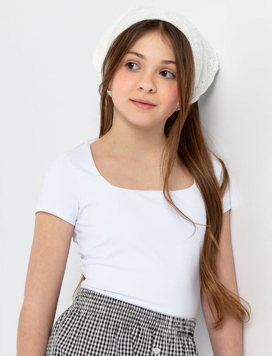 T-shirt col carré