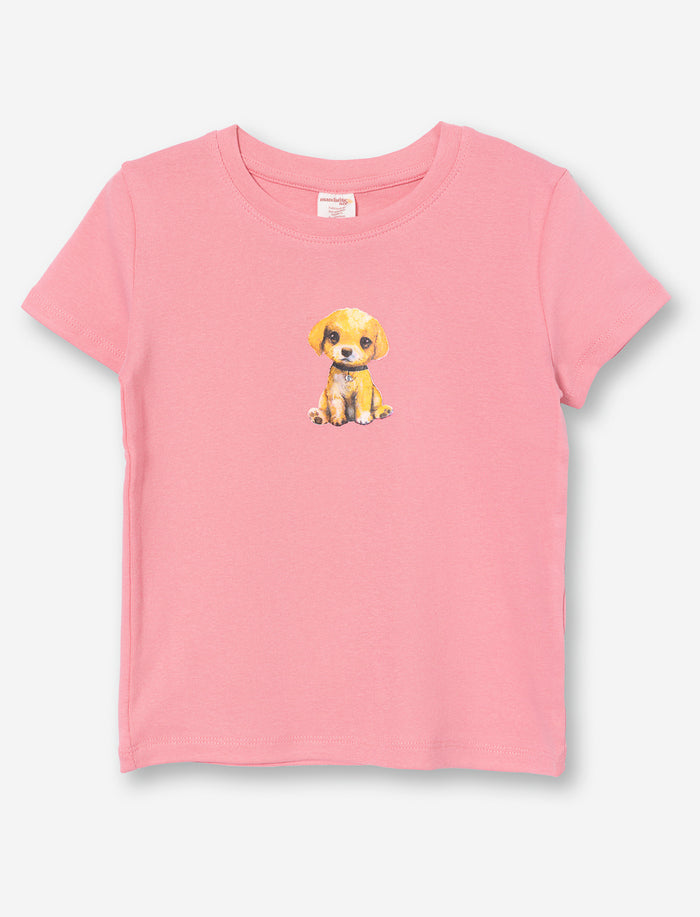 T-shirt côtelé avec imprimé